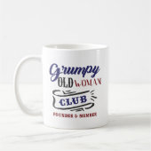 Grumpy Old Woman Club Funny コーヒーマグカップ (左)