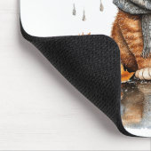 Grumpy Orange Cat in Rain マウスパッド (コーナー)