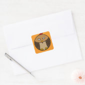 Grumpy Owl Kawaii Sticker スクエアシール (封筒)