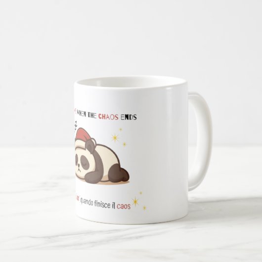 Grumpy Panda Christmas Mug コーヒーマグカップ (正面右)