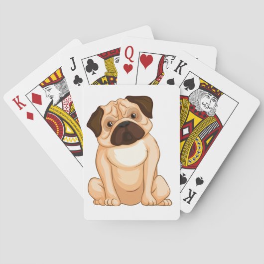 Grumpy Pug Cartoon トランプ (裏面)