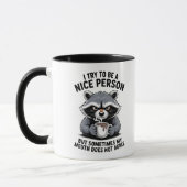 Grumpy Raccoon Coffee Mug マグカップ (左)