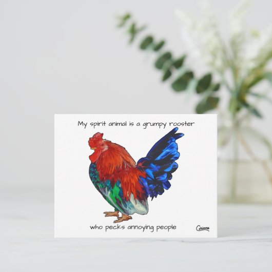 Grumpy Rooster – ポストカード (スタンド正面)