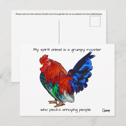 Grumpy Rooster – ポストカード (正面/裏面)