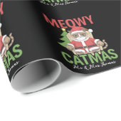 Grumpy Santa Cat Holiday Illustration Funny Meowy  ラッピングペーパー (ロールコーナー)