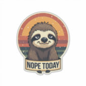 Grumpy Sloth Vintage Funny Retro Shirt Design シール (正面)