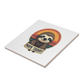 Grumpy Sloth Vintage Funny Retro Shirt Design タイル (側面)