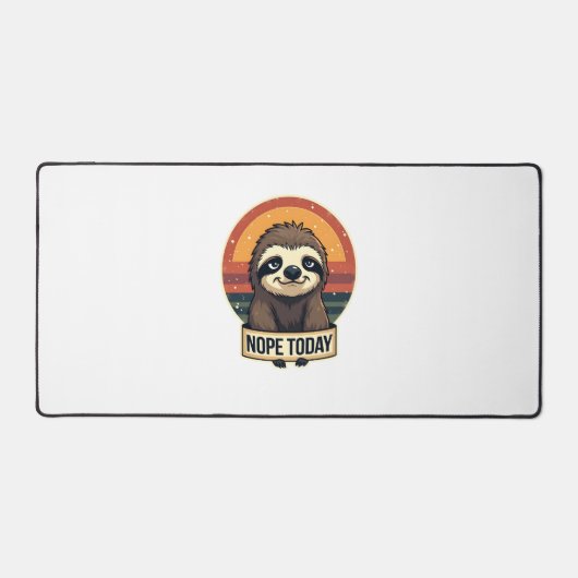 Grumpy Sloth Vintage Funny Retro Shirt Design デスクマット (正面)