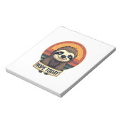 Grumpy Sloth Vintage Funny Retro Shirt Design ノートパッド (回転)