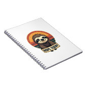Grumpy Sloth Vintage Funny Retro Shirt Design ノートブック (右側)