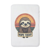 Grumpy Sloth Vintage Funny Retro Shirt Design バスマット (正面縦)