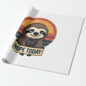 Grumpy Sloth Vintage Funny Retro Shirt Design ラッピングペーパー (アンロールド)