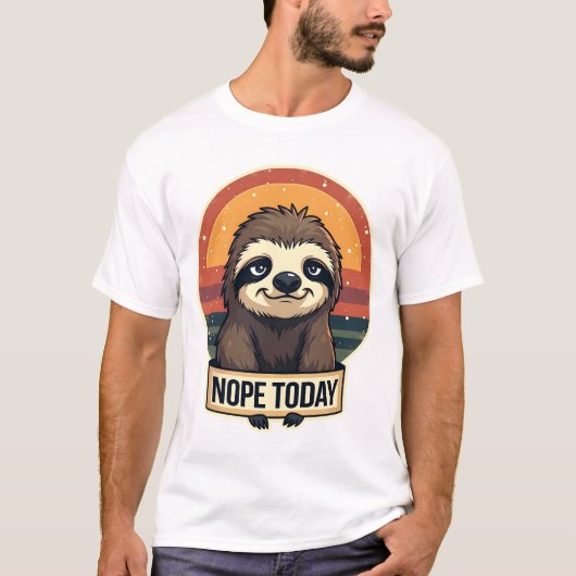 Grumpy Sloth Vintage Funny Retro Shirt Design Tシャツ (正面)