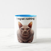 Grumpy Sphynx Cat Coffee Mug ツートーンマグカップ (中央)