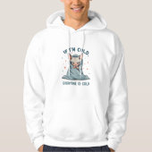Grumpy Sphynx Cat Cold Humor Cartoon Design パーカ (正面)