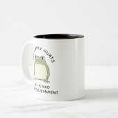 Grumpy Toadおもしろい同僚トレンディー引用文事務所 ツートーンマグカップ (正面左)