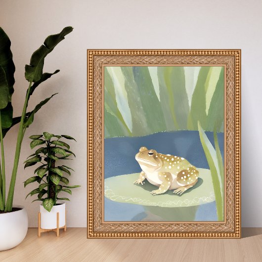 Grumpy Toad | Lilypad Pond Watercolor ポスター