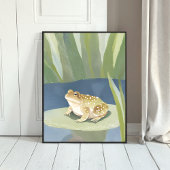 Grumpy Toad | Lilypad Pond Watercolor ポスター