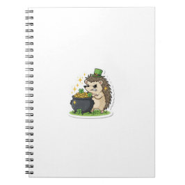Grumpy Treasure Keeper Hedgehog St.Patrick's Day ノートブック