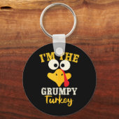 Grumpy Turkey Team Family Matching Thanksgiving Di キーホルダー (正面)