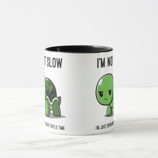 Grumpy Turtle Time Not Slow Funny Coffee Mug マグカップ (中央)