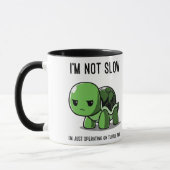 Grumpy Turtle Time Not Slow Funny Coffee Mug マグカップ (左)