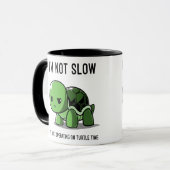 Grumpy Turtle Time Not Slow Funny Coffee Mug マグカップ (正面左)