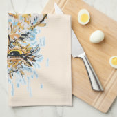 Grumpy Wet Owl キッチンタオル (四つ折り)