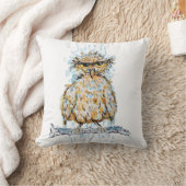 Grumpy Wet Owl クッション (ブランケット)