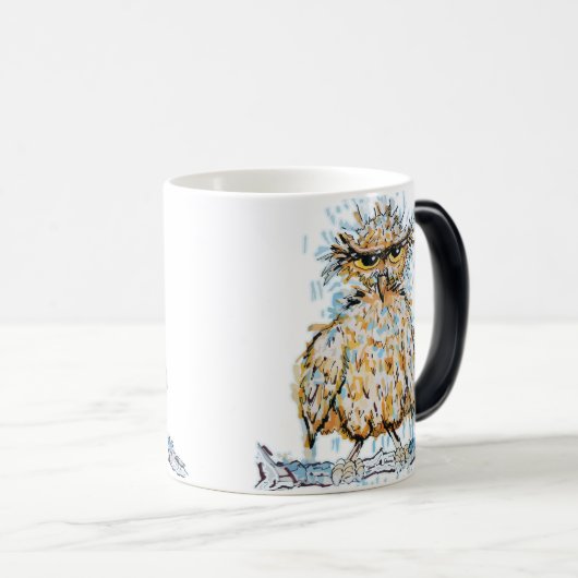 Grumpy Wet Owl モーフィングマグカップ (正面右)