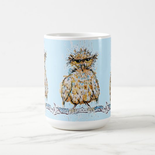 Grumpy Wet Owl モーフィングマグカップ (中央)