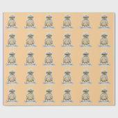 Grumpy Wet Owl ラッピングペーパー (フラット)