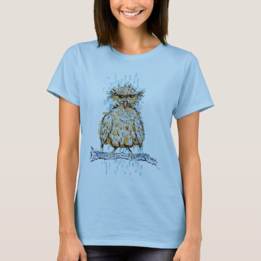 Grumpy Wet Owl Tシャツ (正面)