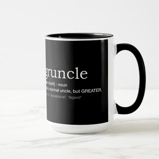 Gruncle for best uncle マグカップ (右)