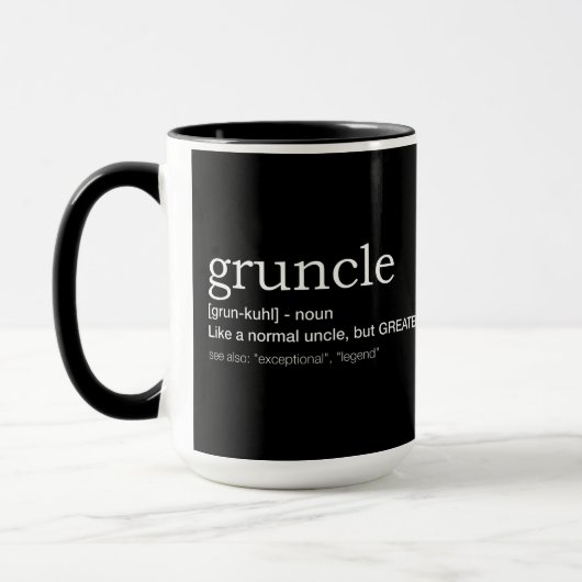 Gruncle for best uncle マグカップ (左)