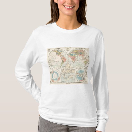 Grund u Boden -土の地図書の地図 Tシャツ (正面)