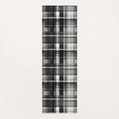 Grunde Black White Flannel Plaid Tartan Design  ヨガマット (正面)