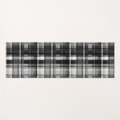 Grunde Black White Flannel Plaid Tartan Design  ヨガマット (正面(横))