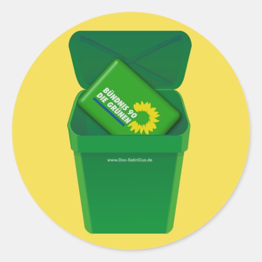 Grüne in die Tonne! Satire! - ラウンドシール (正面)