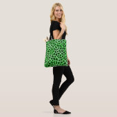 Grüne Jaguar Flecken Druck トートバッグ (モデル)