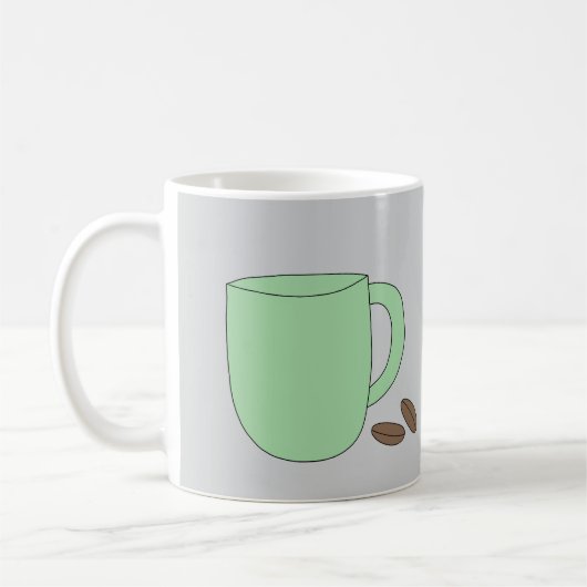 Grüne Kaffeetasse コーヒーマグカップ (左)