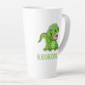 grüne Krokodil カフェラテマグ (右アングル)