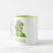 grüne Krokodil ツートーンマグカップ (正面左)