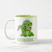 grüne Krokodil ツートーンマグカップ (左)