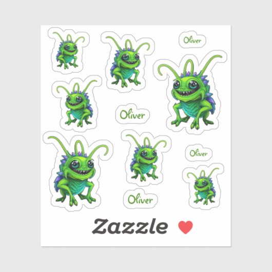 Grüne Monster-Grille - シール (シート)