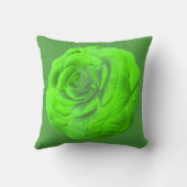 Grüne Rosenblüte – Florales 3D-Design -  クッション (裏面)