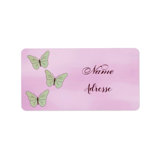 Grüne Schmetterlinge, ラベル (正面)