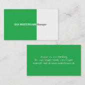grüne Visitenkarte 名刺 (正面/裏面)