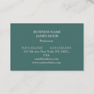 Grüne Visitenkarte mit grauer Schrift 名刺