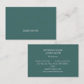 Grüne Visitenkarte mit grauer Schrift 名刺 (正面/裏面)